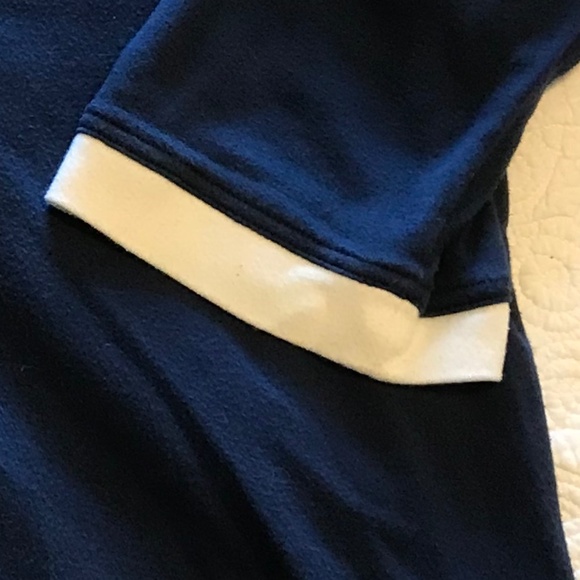 Breckenridge fall-themed long sleeved blue top with button apple design (2X) - Picture 14 of 16